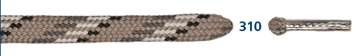 Barth Shoelaces Mountain Sports half-round beige/black/white/grey 180cm